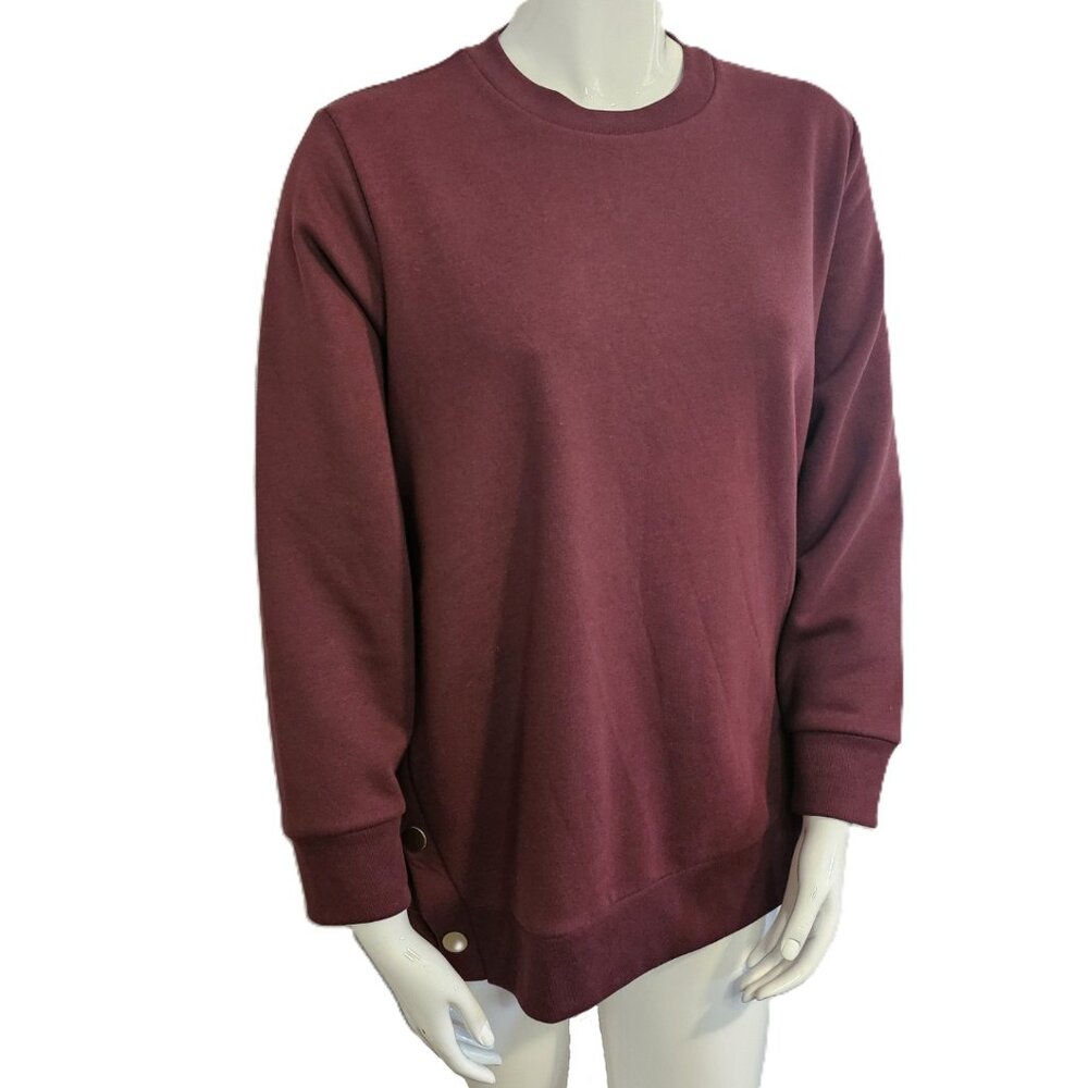 NWT PENNINGTONS Maroon Crew Neck Long Sleeve Sweatshirt/Sweater Size 1X